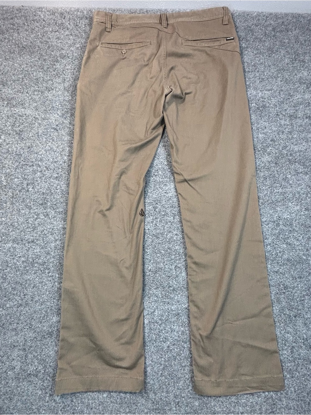 Volcom Frickin Modern Stretch Chino Pants Mens 34 Brown Khaki Skate Repreve - Picture 15 of 16